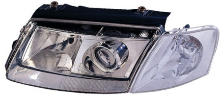 PASSAT ФАРА и УКАЗАТЕЛЬ ПОВОРОТА лев. и прав. (КОМПЛЕКТ) линзованная ПОД КОРРЕКТОР прозрачн.Н
