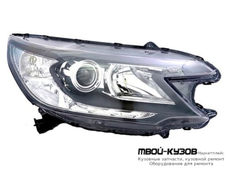 ФАРА ПРАВАЯ СТОРОНА (КСЕНОН) С КОРРЕКТОР ДИОД ВНУТРИ (DEPO) ЧЁРНЫЙ для Honda CRV (2012-)