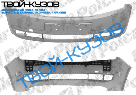 FABIA 00- БАМПЕР ПЕРЕДНИЙ ГРУНТ +/-ОТВ ПОД П/Т