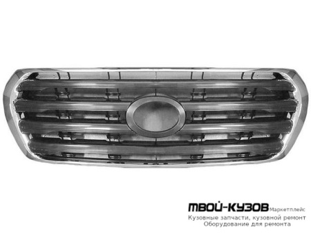 РЕШЕТКА РАДИАТОРА С ХРОМ МОЛДИНГ ХРОМ-ЧЁРНЫЙ (ТАЙВАНЬ) для Toyota LANDCRUISER 200 (2008-2011)