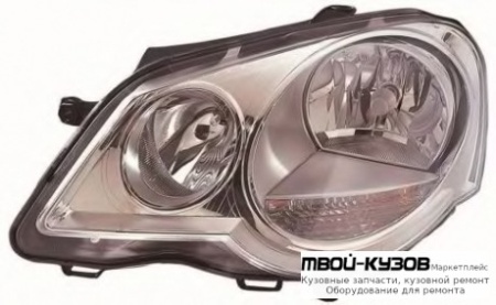 ФАРА ЛЕВАЯ СТОРОНА С КОРРЕКТОР (DEPO) для Volkswagen POLO (08.2001 - 2009)
