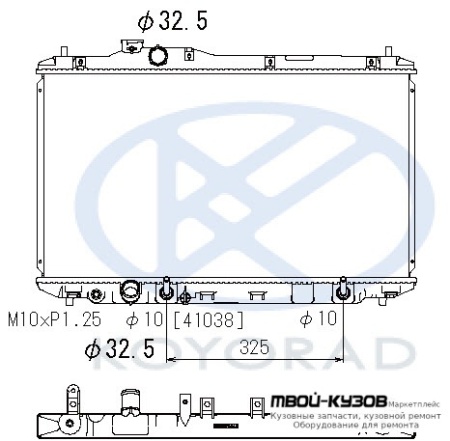 РАДИАТОР ОХЛАЖДЕНИЯ AT (KOYO) для Honda CIVIC (2012-) СЕДАН, Honda CIVIC (2012-) ХЭТЧБЭК