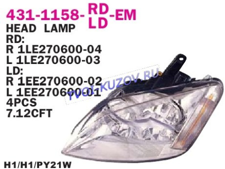 ФАРА левая под корректор  - для FORD FOCUS C-MAX