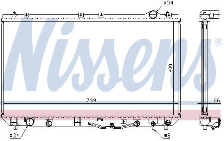 CAMRY (ES 300 97-) РАДИАТОР ОХЛАЖДЕН AT 3
