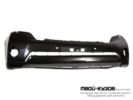 БАМПЕР ПЕРЕДНИЙ С ОТВЕРСТИЯМИ ПОД ПРОТИВОТУМАННЫЕ ФАРЫ , П/ОМЫВАТЕЛЬ ФАР (КИТАЙ) для Toyota LANDCRUISER PRADO 150 (2009-2017)