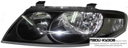 ФАРА ЛЕВАЯ СТОРОНА (ориг.) ПОД КОРРЕКТОР ВНУТРИ ЧЁРНЫЙ для Nissan ALMERA CLASSIC (01.2006-)