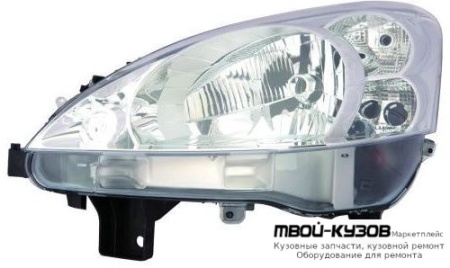 ФАРА ЛЕВАЯ СТОРОНА С КОРРЕКТОР (DEPO) для Peugeot PARTNER (2008-2015)
