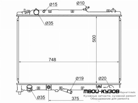 РАДИАТОР ОХЛАЖДЕНИЯ для Mazda CX9 (2008-)