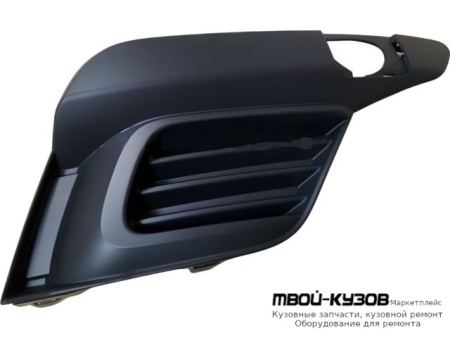 РЕШЕТКА БАМПЕРА ПЕРЕДНИЙ ПРАВАЯ СТОРОНА С ОТВЕРСТИЯМИ ПОД ПРОТИВОТУМАННЫЕ ФАРЫ (РОССИЯ) для Renault LOGAN / SANDERO (2014-)