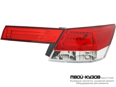 ФОНАРЬ ЗАДНИЙ ВНЕШНИЙ ЛЕВАЯ + ПРАВАЯ (КОМПЛЕКТ) (СЕДАН) ТЮНИНГ ВНУТРИ КРАСНЫЙ-БЕЛ для Honda ACCORD (2008-2012) ЕВРОПА