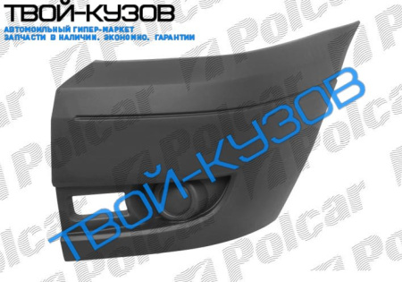 TRANSIT 2006- УГОЛ БАМПЕРА ПЕРЕДНИЙ ЛЕВЫЙ СЕРЫЙ