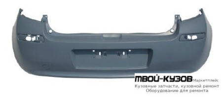 БАМПЕР ЗАДНИЙ ЧЁРНЫЙ (ТАЙВАНЬ) для Renault CLIO (2006-)