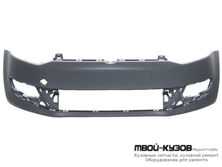 БАМПЕР ПЕРЕДНИЙ БЕЗ ОТВ П/ОМЫВАТЕЛЬ ФАР (ХЭТЧБЭК) (ТАЙВАНЬ) для Volkswagen POLO (09.2010 - 2020)