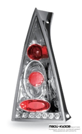 ФОНАРЬ ЗАДНИЙ ВНЕШНИЙ ЛЕВАЯ + ПРАВАЯ (КОМПЛЕКТ) ТЮНИНГ (JUNYAN) ВНУТРИ ХРОМ для Citroen C3 (05.2002 - 10.2005) (11.2005-)