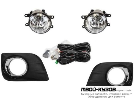 ФАРА ПРОТИВОТУМАННАЯ ЛЕВАЯ + ПРАВАЯ (КОМПЛЕКТ) С РЕШЕТК БАМПЕРА для Toyota LANDCRUISER PRADO 150 (2009-2017)