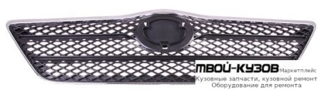 РЕШЕТКА РАДИАТОРА (ХЭТЧБЭК) ХРОМ-ЧЁРНЫЙ (ТАЙВАНЬ) для Toyota COROLLA DE120 / ZE120 (2002-) ХЭТЧБЭК