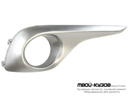 РЕШЕТКА БАМПЕРА ПЕРЕДНИЙ ПРАВАЯ СТОРОНА П/ПРОТИВОТУМ , СЕРЫЙЕБРИСТ (ТАЙВАНЬ) для Toyota HIGHLANDER (2010-2013)