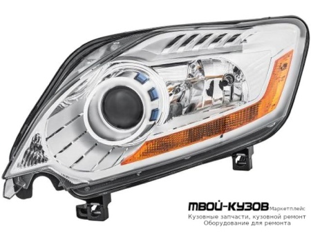 ФАРА ЛЕВАЯ СТОРОНА (КСЕНОН) ЛИНЗОВАННАЯ С КОРРЕКТОР (DEPO) для Ford KUGA (2008-2013)