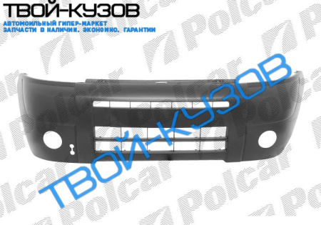 BERLINGO/PEU PARTNER 02-08 БАМПЕР ПЕРЕДНИЙ ЧЕРНЫЙ С ОТВ.