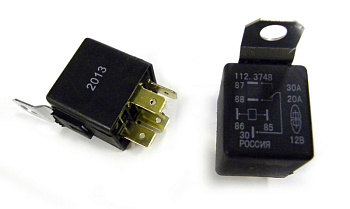 Реле малогабаритное 30А 5-контактное с кронштейном