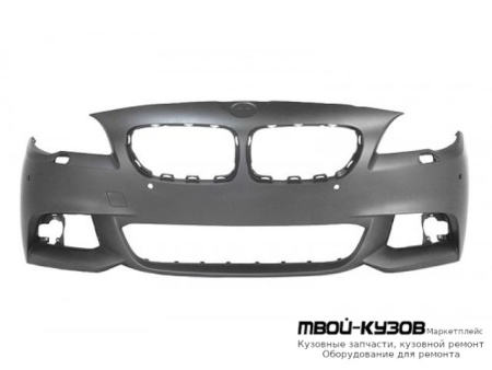 БАМПЕР ПЕРЕДНИЙ С ОТВЕРСТИЯМИ ПОД ОМЫВАТЕЛЬ ФАР , ПОД ДАТЧИКИ , ГРУНТ (СЕДАН) (ТАЙВАНЬ) для BMW F10 5 series (2010-)