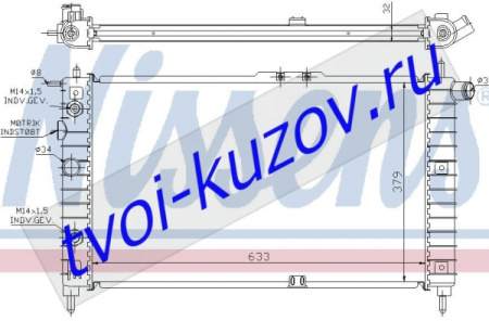 NEXIA РАДИАТОР ОХЛАЖДЕН AT MT