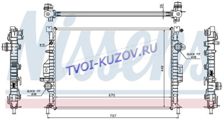 РАДИАТОР 2.0 / TD  - для FORD MONDEO