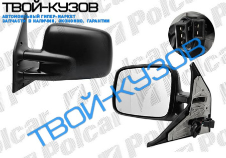 T4 0990- ЗЕРКАЛО ЛЕВОЕ ЭЛЕКТРИЧЕСКОЕ + ОБОГРЕВ  P-VM-186EHL-E