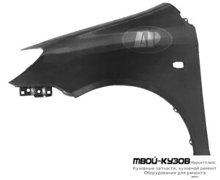 КРЫЛО ПЕРЕДНИЙ ЛЕВАЯ СТОРОНА С ОТВ ПОД ПОВТОРИТЕЛЬ (ТАЙВАНЬ) для Hyundai GETZ (2005-)