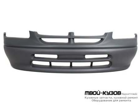 БАМПЕР ПЕРЕДНИЙ БЕЗ ОТВЕРСТИЙ ПОД ПРОТИВОТУМАННЫЕ ФАРЫ НИЗ СЕРЫЙ (ТАЙВАНЬ) для Plymouth VOYAGER / DODGE CARAVAN (1996-2000)