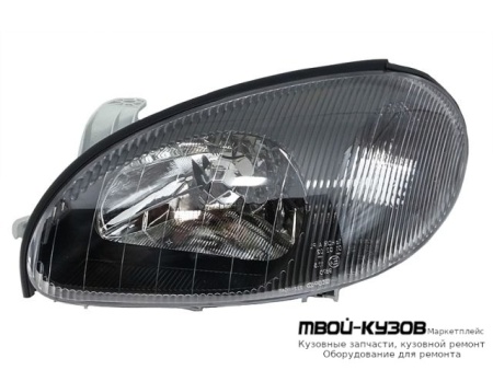 ФАРА ЛЕВАЯ СТОРОНА ПОД КОРРЕКТОР (DEPO) ВНУТРИ ЧЁРНЫЙ для Daewoo LANOS (1998-) CHEVROLET LANOS (2002-)
