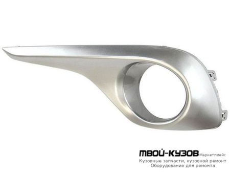 РЕШЕТКА БАМПЕРА ПЕРЕДНИЙ ЛЕВАЯ СТОРОНА П/ПРОТИВОТУМ , СЕРЫЙЕБРИСТ (ТАЙВАНЬ) для Toyota HIGHLANDER (2010-2013)