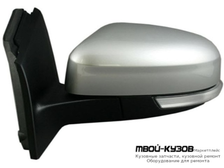 ЗЕРКАЛО ЛЕВАЯ СТОРОНА ЭЛЕКТР С ПОДОГРЕВОМ , УКАЗАТЕЛЬ ПОВОРОТА АВТОСКЛАДЫВ , ПОДСВЕТ 8 КОНТ (ASPHERICAL) ГРУНТ (ТАЙВАНЬ) для Ford FOCUS (2011-2014), Ford FOCUS (2014-)