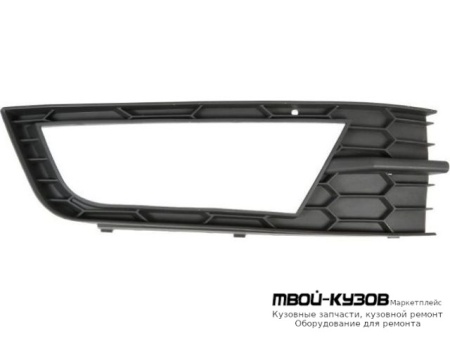 РЕШЕТКА БАМПЕРА ПЕРЕДНИЙ ПРАВАЯ СТОРОНА С ОТВЕРСТИЯМИ ПОД ПРОТИВОТУМАННЫЕ ФАРЫ (КИТАЙ) для Skoda OCTAVIA (2013-2017)