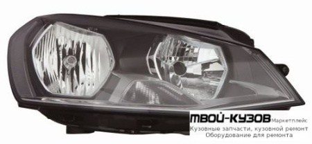 ФАРА ЛЕВАЯ СТОРОНА С КОРРЕКТОР ВНУТРИ (DEPO) ЧЁРНЫЙ для Volkswagen GOLF VII (2012-)