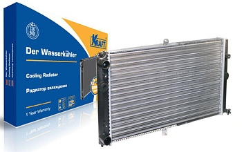 Радиатор охлаждения ВАЗ-2110 (карб.,инж.) алюминиевый (KRAFT) КТ 104003