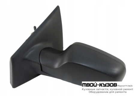 ЗЕРКАЛО ЛЕВАЯ СТОРОНА МЕХАН С ТРОСИК (CONVEX) ГРУНТ (ТАЙВАНЬ) для Renault CLIO (2006-)
