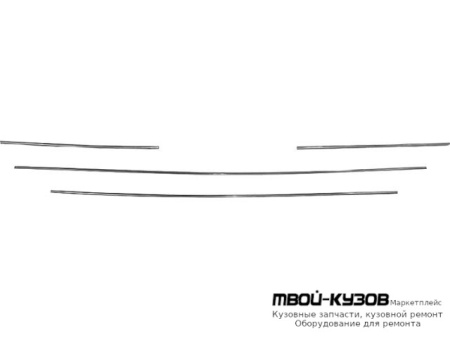 МОЛДИНГ РЕШЕТКИ БАМПЕРА (4 ШТ) ХРОМ (КИТАЙ) для Peugeot 408 (2010-)