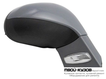 ЗЕРКАЛО ПРАВАЯ СТОРОНА ЭЛЕКТР С ПОДОГРЕВОМ , ТЕМПЕР ДАТЧИК С УКАЗАТЕЛЬ ПОВОРОТА (CONVEX) ГРУНТ (ТАЙВАНЬ) для Peugeot 308 (2007-)