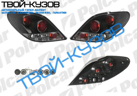 207 06- ФОНАРИ ЗАДНИЕ ПРОЗРАЧНЫЕ ЧЕРНЫЕ