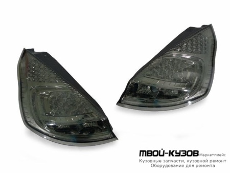 ФОНАРЬ ЗАДНИЙ ВНЕШНИЙ ЛЕВАЯ + ПРАВАЯ (КОМПЛЕКТ) (5 дв) ТЮНИНГ ХРУСТАЛ С ДИОД ВНУТРИ ХРОМ , СТЕКЛО (DEPO) ТОНИР для Ford FIESTA (2008-)