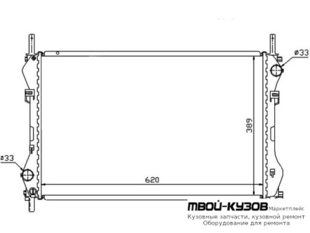 РАДИАТОР ОХЛАЖДЕНИЯ MT (см.каталог) для Ford TRANSIT (03.2000-)