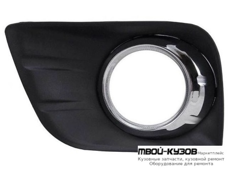 РЕШЕТКА БАМПЕРА ПЕРЕДНИЙ ЛЕВАЯ СТОРОНА С ОТВЕРСТИЯМИ ПОД ПРОТИВОТУМАННЫЕ ФАРЫ ХРОМ (КИТАЙ) для Toyota LANDCRUISER PRADO 150 (2009-2017)