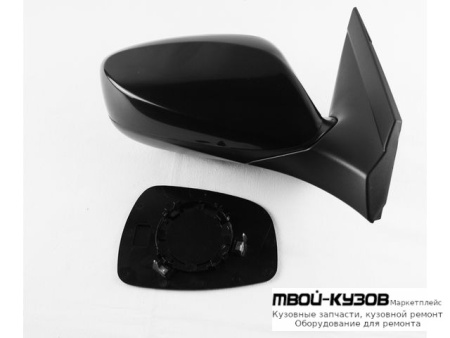 ЗЕРКАЛО ПРАВАЯ СТОРОНА МЕХАН С ТРОСИК , КРЫШК ГЛАДК (FLAT) (ТАЙВАНЬ) для Hyundai SOLARIS (2011-)