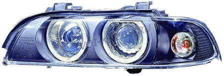 ФАРА левая+правая с светящ.ободками черная  - для BMW E39