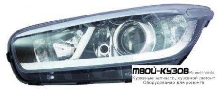 ФАРА ЛЕВАЯ СТОРОНА С КОРРЕКТОР ВНУТРИ ЧЁРНЫЙ (DEPO) для KIA CEED (2012-2018)