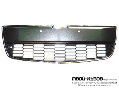 РЕШЕТКА БАМПЕРА ПЕРЕДНИЙ С ХРОМ МОЛДИНГ (КИТАЙ) для Chevrolet AVEO T300 (2011-)
