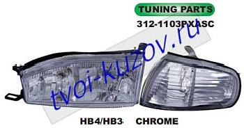 camry фара +указ.поворота л+п (комплект) тюнинг прозрач хрустал 312-1103PXASC