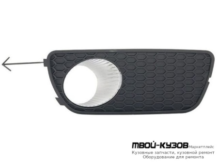 РЕШЕТКА БАМПЕРА ПЕРЕДНИЙ ПРАВАЯ СТОРОНА С ОТВЕРСТИЯМИ ПОД ПРОТИВОТУМАННЫЕ ФАРЫ (АРГЕНТИНА) для Fiat ALBEA / PALIO (2005-)