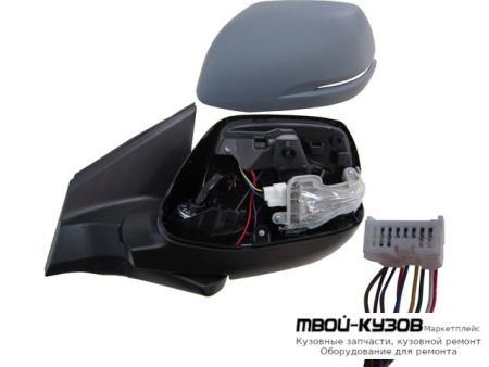 ЗЕРКАЛО ЛЕВАЯ СТОРОНА ЭЛЕКТР С ПОДОГРЕВОМ , УКАЗАТЕЛЬ ПОВОРОТА , АВТОСКЛАДЫВ (CONVEX) (ТАЙВАНЬ) для Honda CRV (2012-)